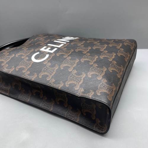 Celine Medium Vertical Cabas Triomphe Black Brown