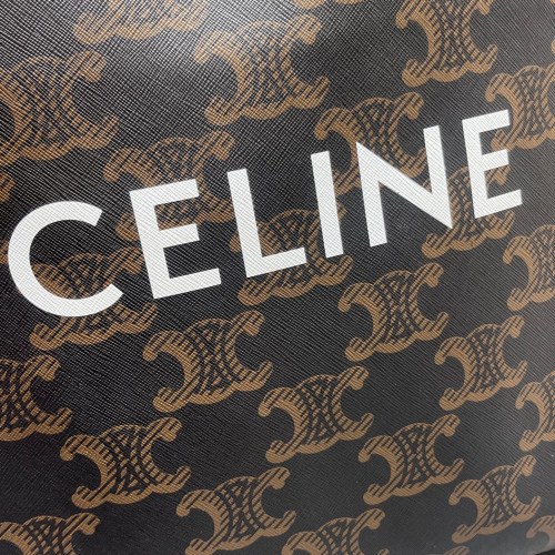 Celine Medium Vertical Cabas Triomphe Black Brown
