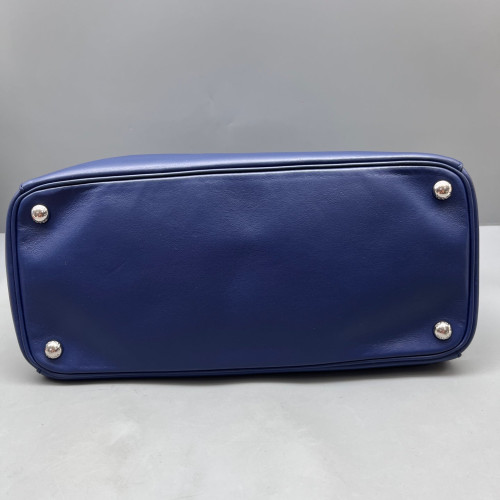 Prada Tote Bag Calfskin Dark Blue