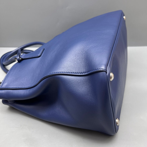Prada Tote Bag Calfskin Dark Blue