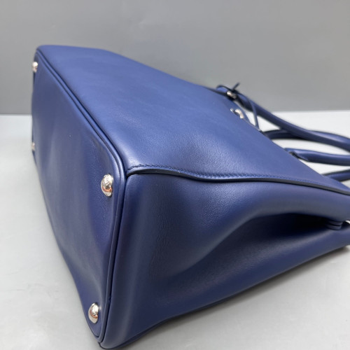 Prada Tote Bag Calfskin Dark Blue