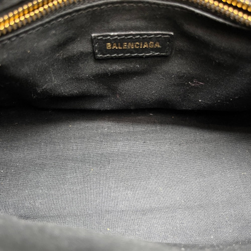 Balenciaga Mini City Calfskin Crocodile Embossed Grey