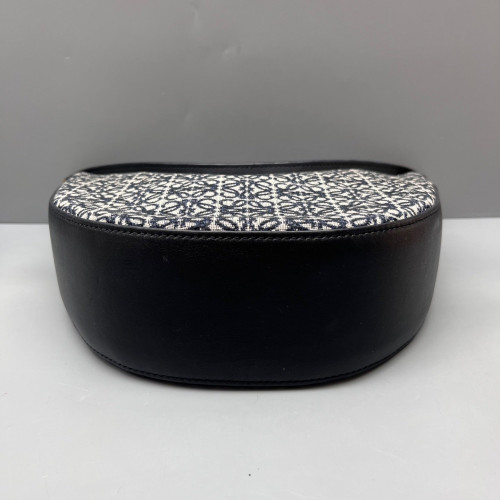 Loewe Embroidered Hobo Canvas Black Beige