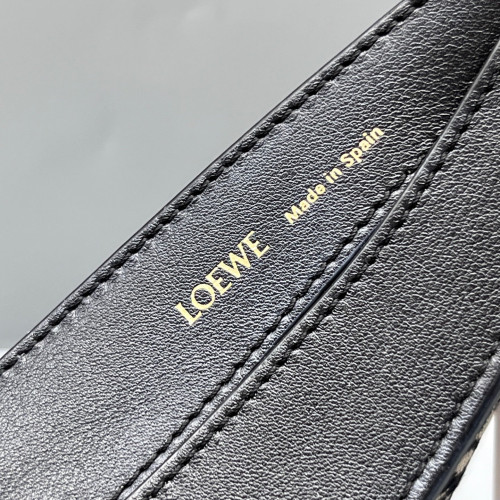 Loewe Embroidered Hobo Canvas Black Beige