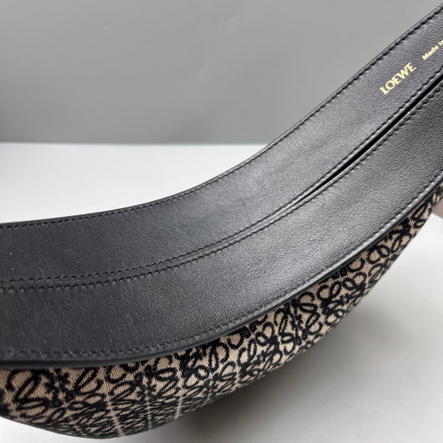 Loewe Embroidered Hobo Canvas Black Beige
