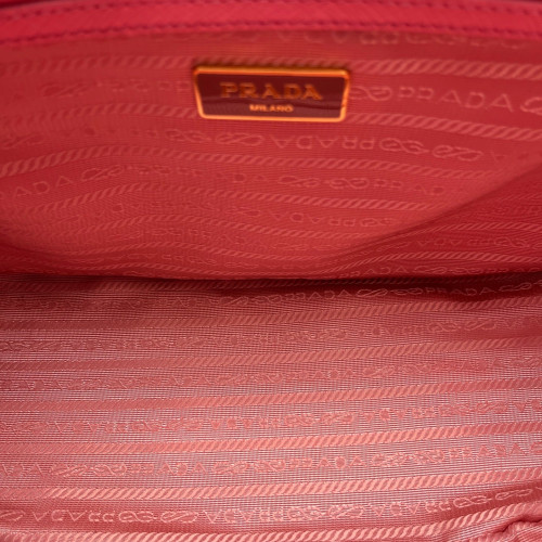 Prada Small Galleria Double Zip Tote Saffiano Calfskin Pink