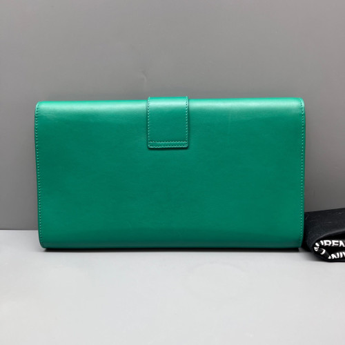 Yves Saint Laurent Clutch Calfskin Green