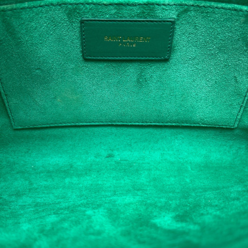 Yves Saint Laurent Clutch Calfskin Green
