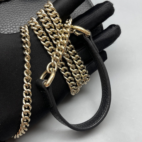 Gucci Small Interlocking G Shoulder Bag Grained Calfskin Black Gucci Small Interlocking G Shoulder Bag Grained Calfskin Black