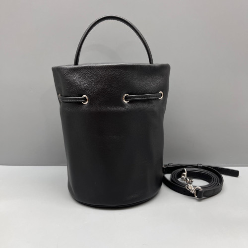 Balenciaga Bucket Grained Calfskin Black