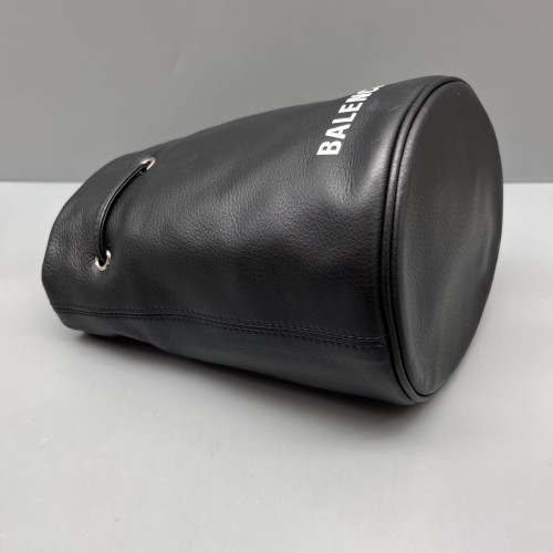Balenciaga Bucket Grained Calfskin Black