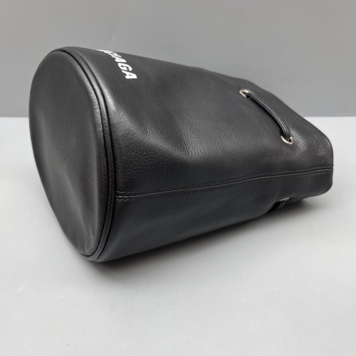 Balenciaga Bucket Grained Calfskin Black