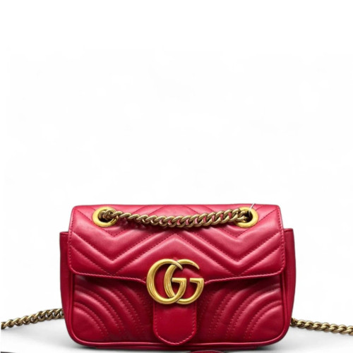 Gucci Mini GG Marmont Calfskin Red