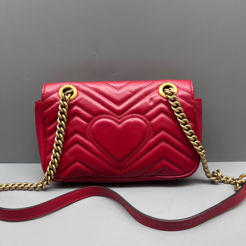 Gucci Mini GG Marmont Calfskin Red