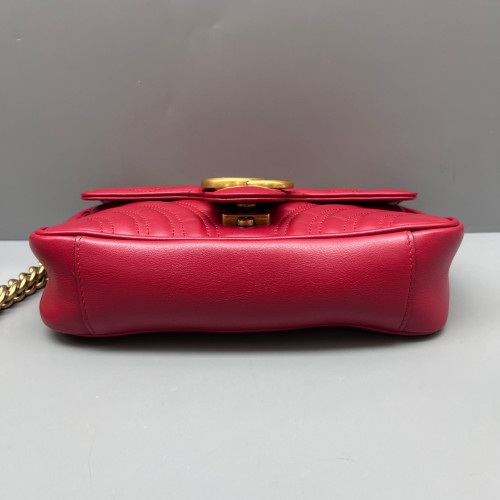 Gucci Mini GG Marmont Calfskin Red