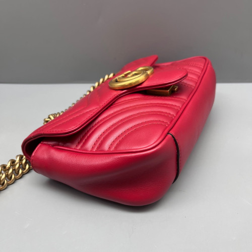 Gucci Mini GG Marmont Calfskin Red
