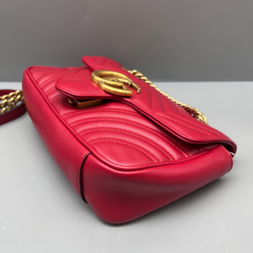 Gucci Mini GG Marmont Calfskin Red