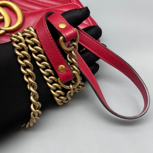 Gucci Mini GG Marmont Calfskin Red