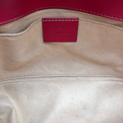 Gucci Mini GG Marmont Calfskin Red