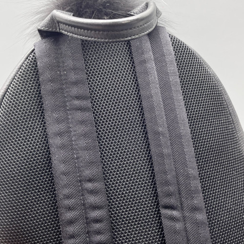 Fendi Monster Eyes Medium Backpack Grained Calfskin Grey