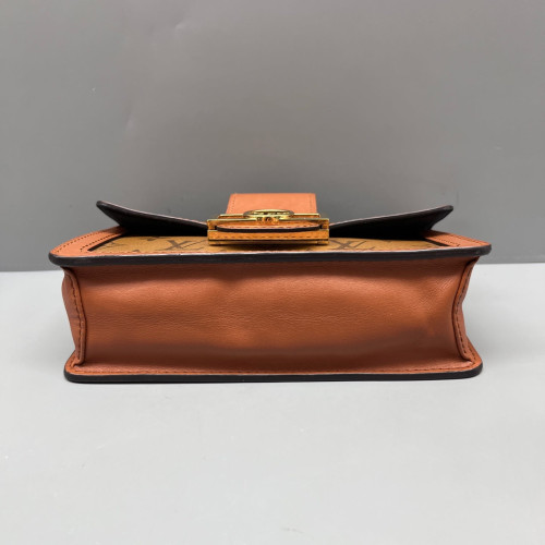 Louis Vuitton Dauphine Chain Wallet Reverse Monogram Brown Louis Vuitton Dauphine Chain Wallet Reverse Monogram Brown