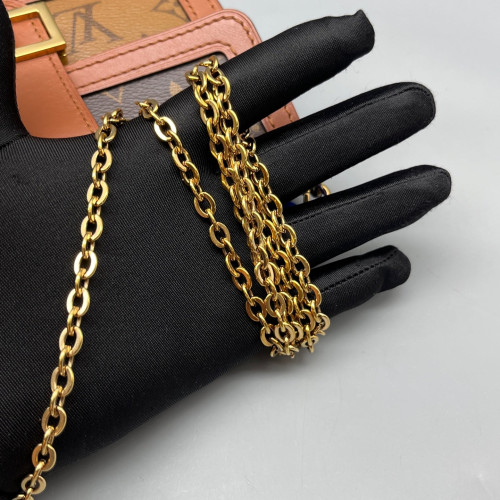 Louis Vuitton Dauphine Chain Wallet Reverse Monogram Brown Louis Vuitton Dauphine Chain Wallet Reverse Monogram Brown