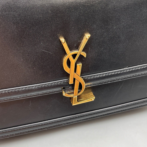 Yves Saint Laurent Medium Solferino Smooth Calfskin Black