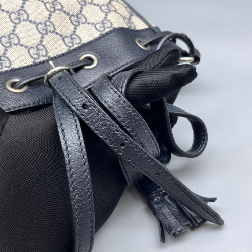 Gucci Blondie Mini Bucket Bag GG Monogram Beige Black Red