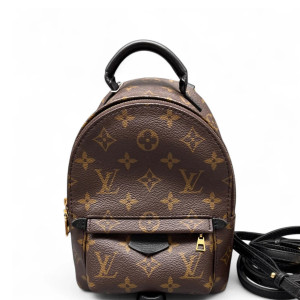 Louis Vuitton Palm Springs Backpack Mini Monogram Brown Black