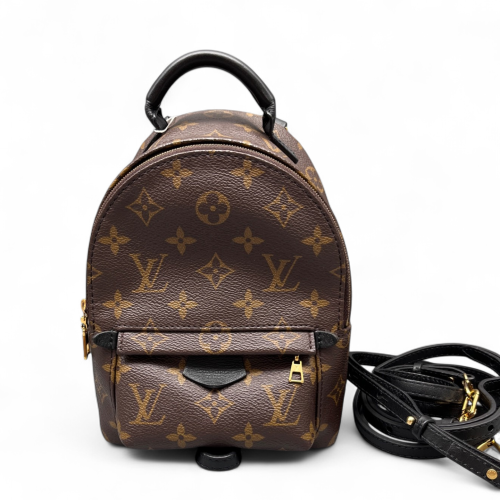 Louis Vuitton Palm Springs Backpack Mini Monogram Brown Black