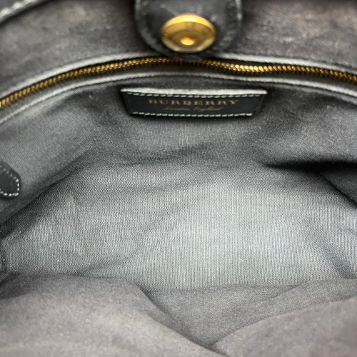 Burberry Studded Medium Banner Tote Calfskin Black