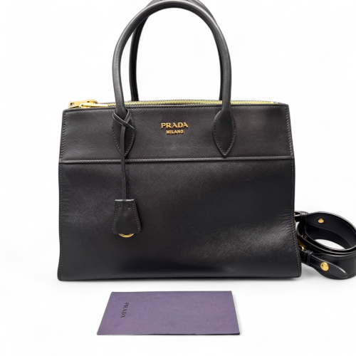 Prada Large Esplanade Saffiano Calfskin Black
