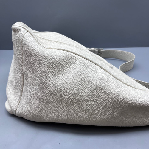 Prada Triangle Bag Grained Calfskin White