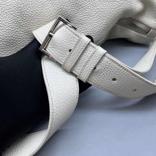 Prada Triangle Bag Grained Calfskin White