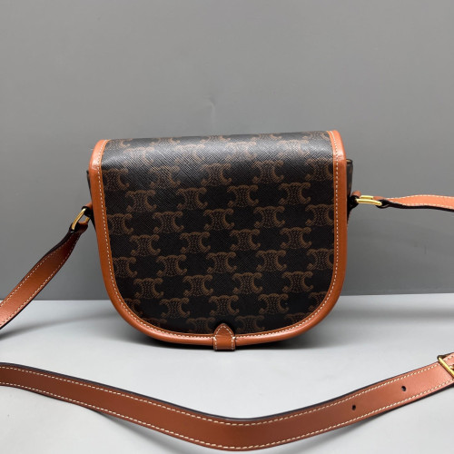 Celine Medium Folco Bag Triomphe Brown Black