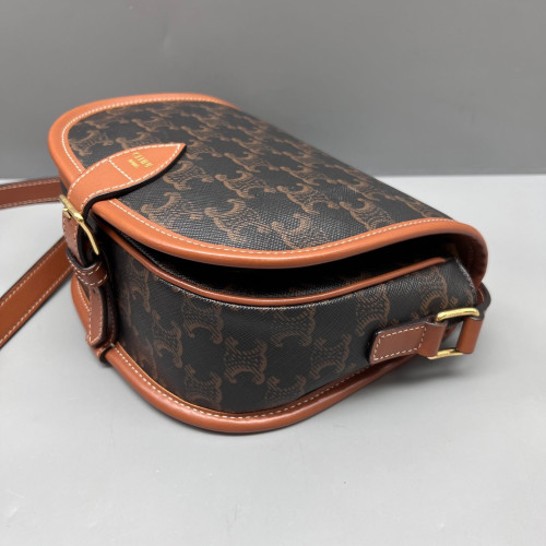 Celine Medium Folco Bag Triomphe Brown Black