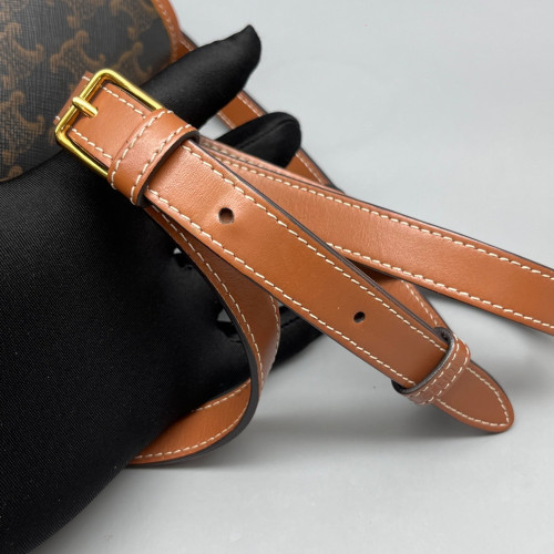 Celine Medium Folco Bag Triomphe Brown Black