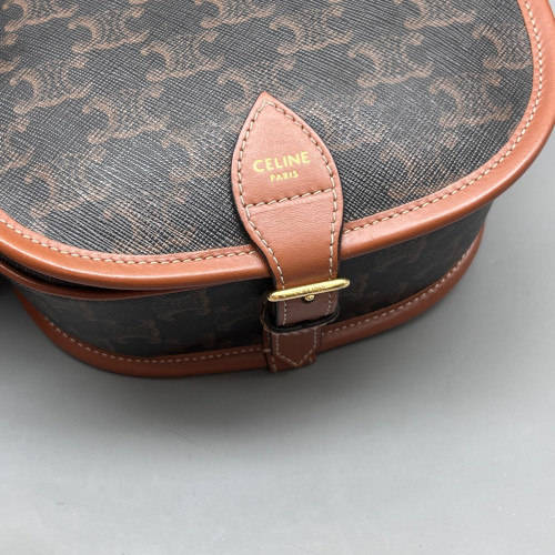 Celine Medium Folco Bag Triomphe Brown Black