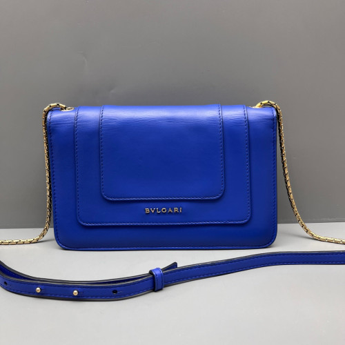 Bvlgari Medium Serpenti Forever Shoulder Bag Smooth Calfskin Blue