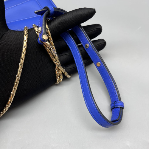Bvlgari Medium Serpenti Forever Shoulder Bag Smooth Calfskin Blue