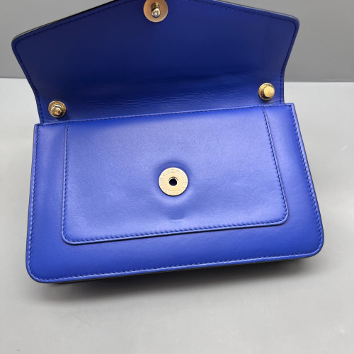 Bvlgari Medium Serpenti Forever Shoulder Bag Smooth Calfskin Blue
