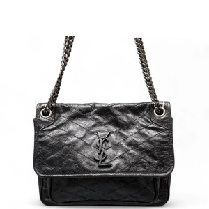 Yves Saint Laurent Medium Niki Chain Calfskin Black