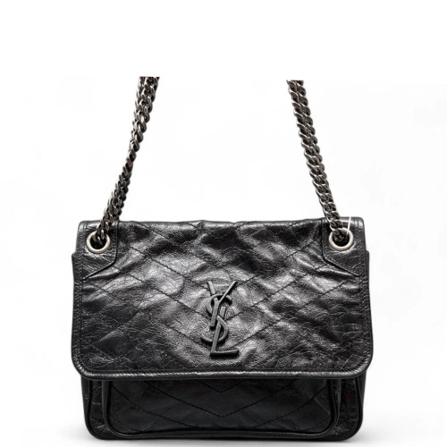 Yves Saint Laurent Medium Niki Chain Calfskin Black
