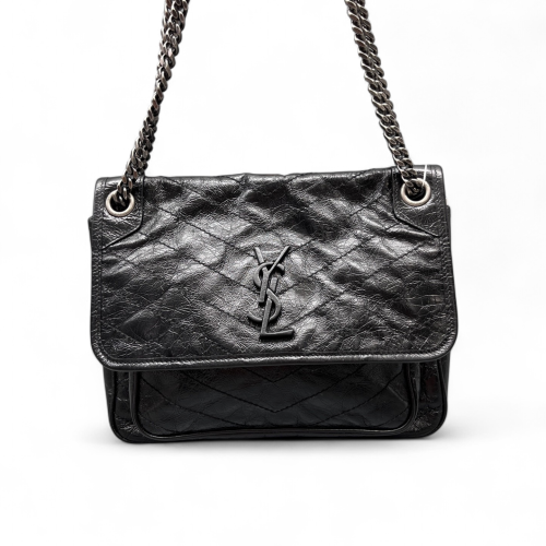 Yves Saint Laurent Medium Niki Chain Calfskin Black