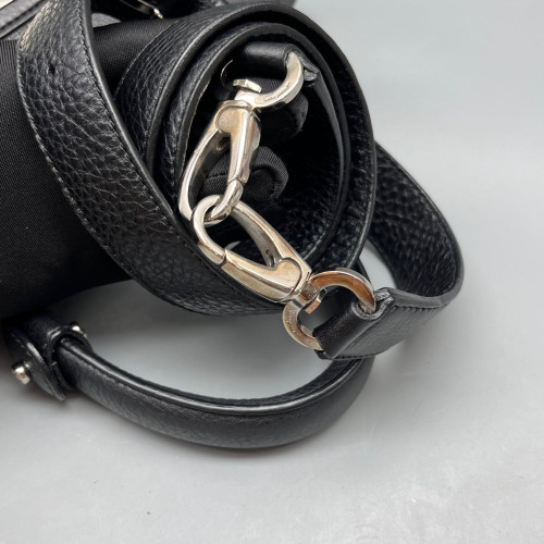 Salvatore Ferragamo Two-Way Bag Grained Calfskin Black
