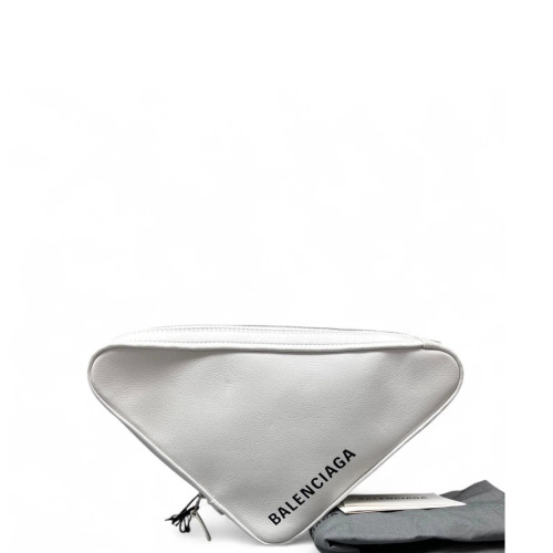 Balenciaga Triangle Bag Grained Calfskin White