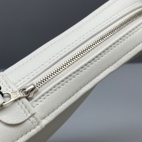 Balenciaga Triangle Bag Grained Calfskin White