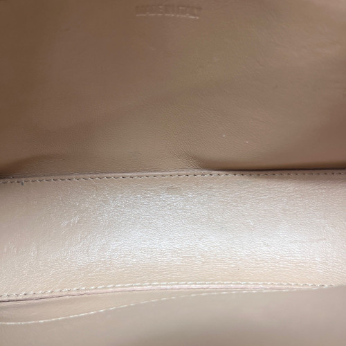 Balenciaga Downtown Shoulder Bag Calfskin Crocodile Embossed Light Tan