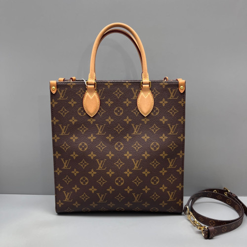 Louis Vuitton Sac Plat Pm Monogram Brown