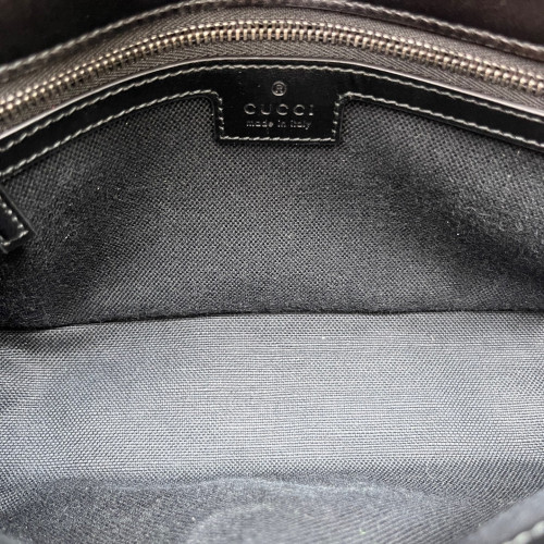 Gucci Chevron Small GG Marmont Calfskin Black